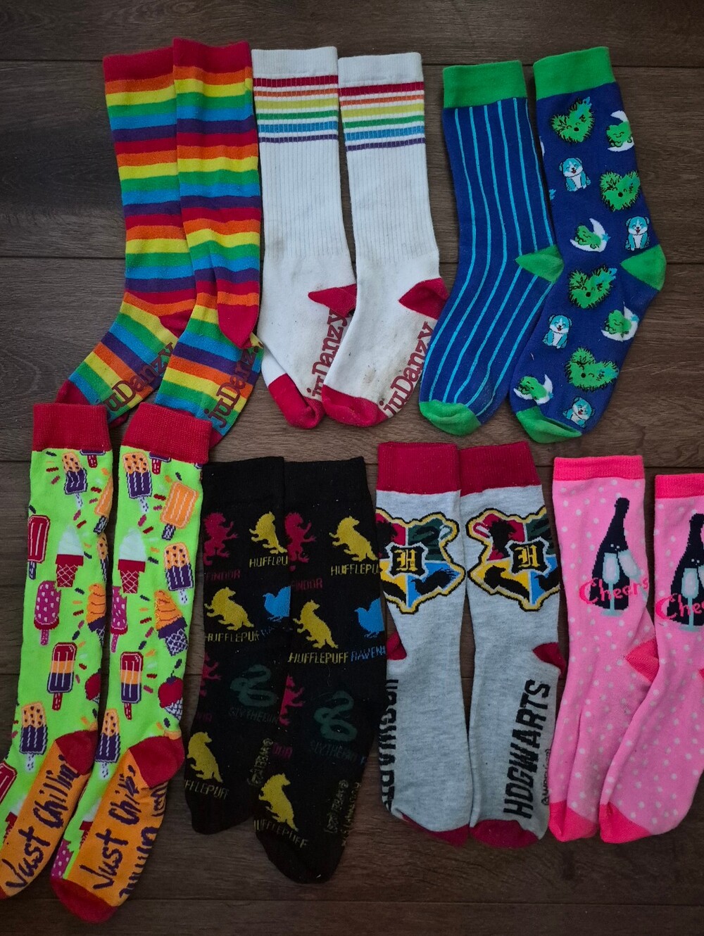 Silly Socks Day Bundle 7 Crew Kids Socks Boys & Girls Harry Potter